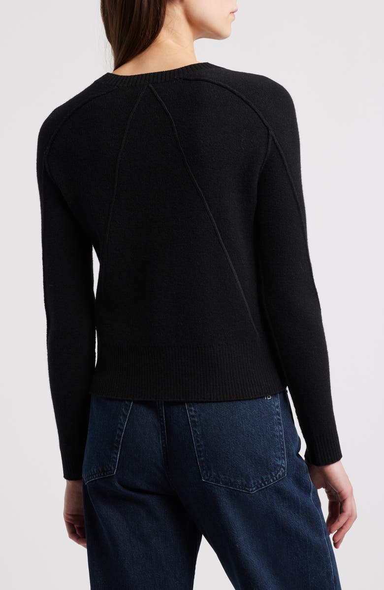rag & bone Bridget Wool Blend Cardigan, Alternate, color, Black