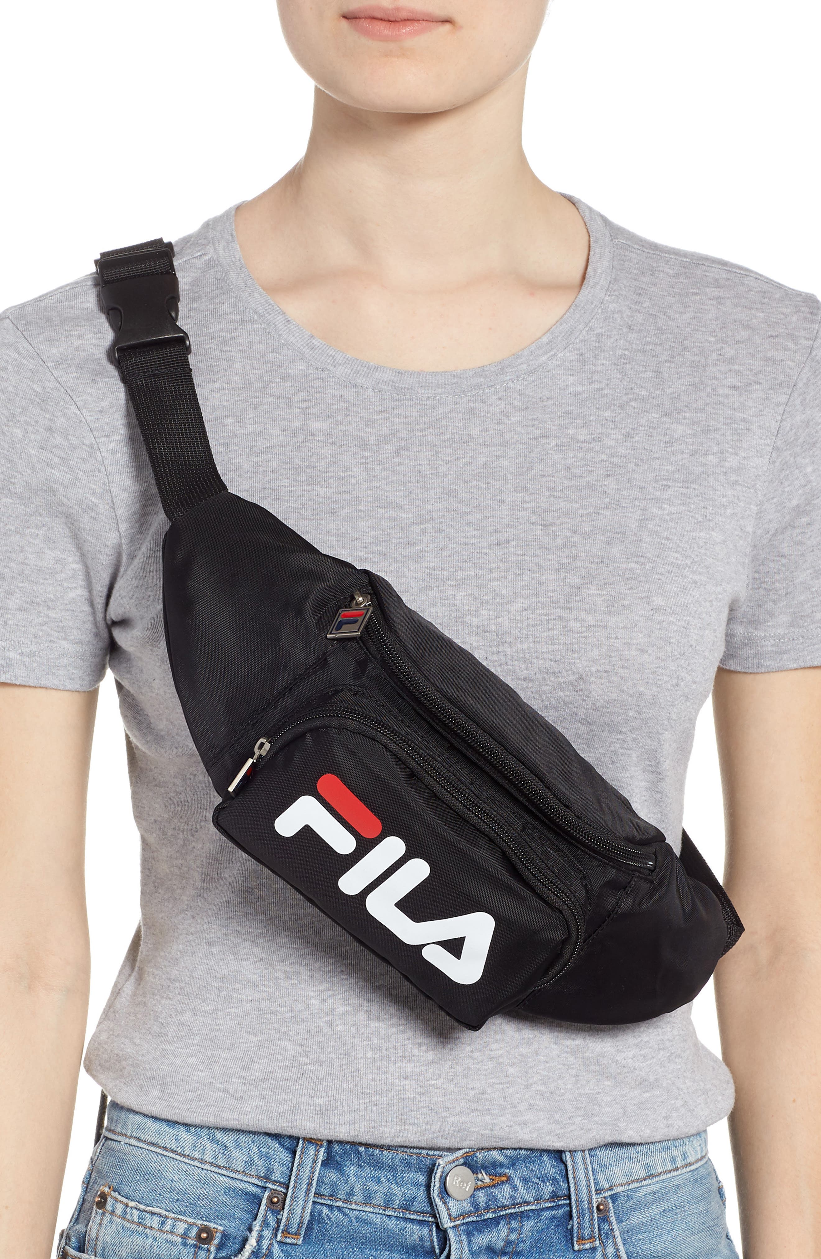 FILA Logo Belt Bag, Alternate, color, 
