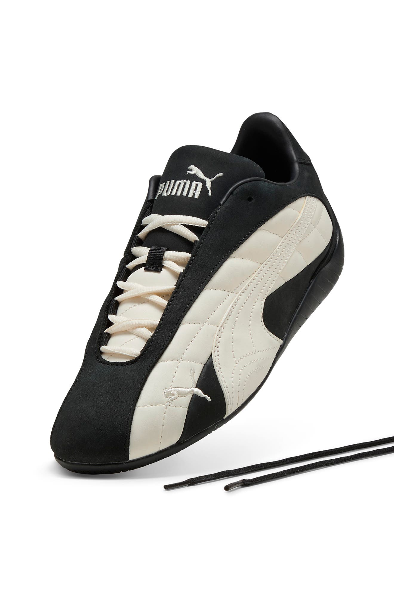 PUMA Speedcat Plus Quilted Sneaker, Alternate, color, Puma Black/ Frosted Ivory
