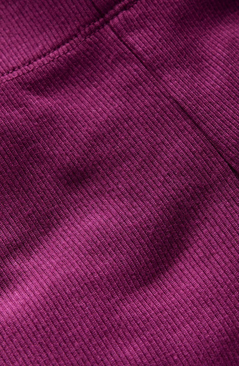 Mini Boden Kids' Rib Knit Flare Leggings, Alternate, color, Purple