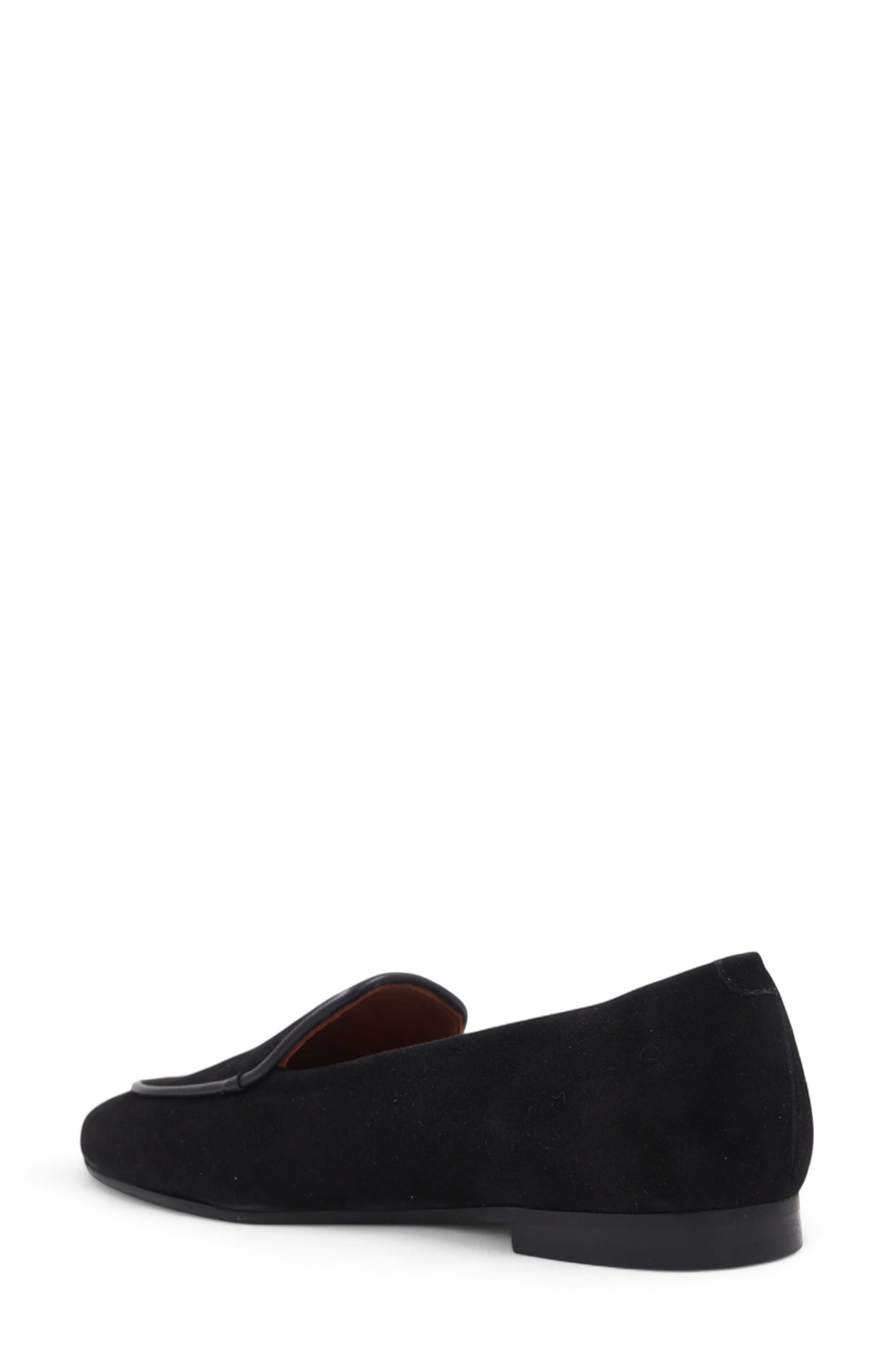 Aquatalia Calandra Weatherproof Flat, Alternate, color, Black Suede