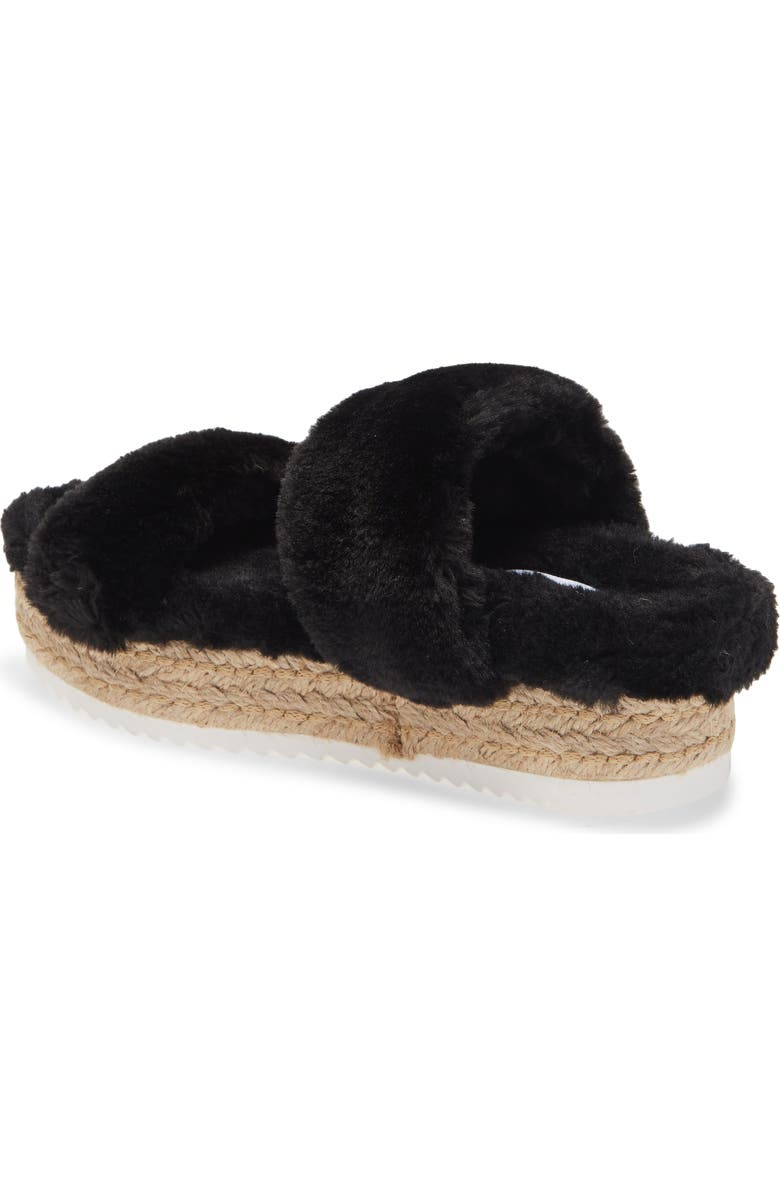 Steve Madden Katana Faux Fur Platform Slipper, Alternate, color,
