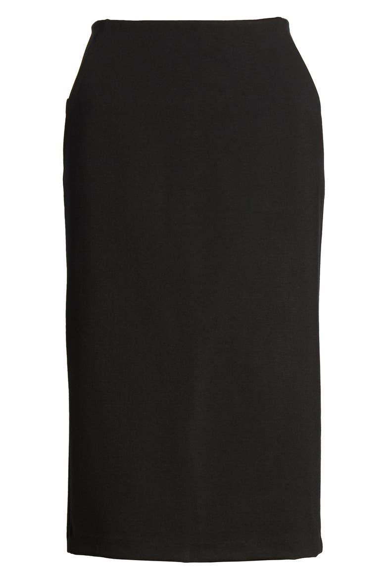 Knit Pencil Skirt, Alternate, color, BLACK
