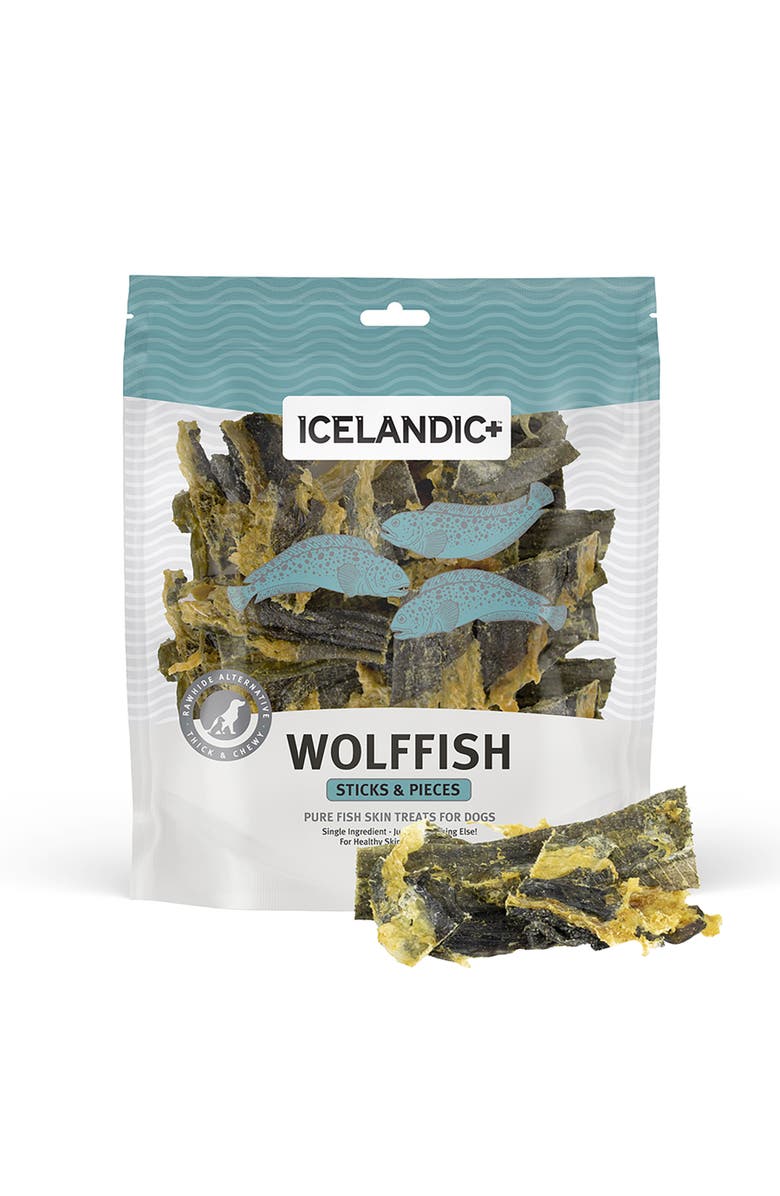 ICELANDIC+ Wolffish Skin Dog Treat 9Oz, Main, color, 