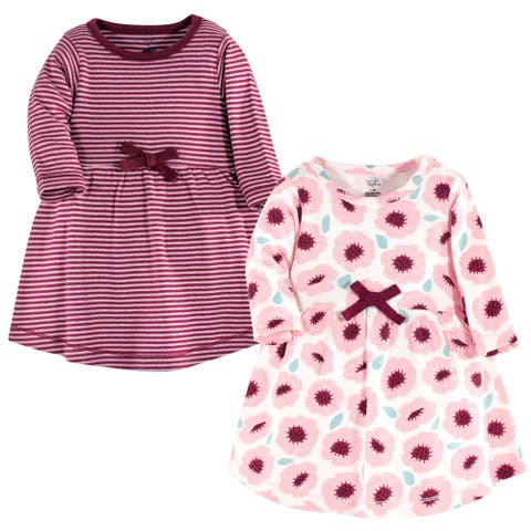 2Pk Long Sleeve Organic Dresses (Toddler, Little Kid & Big Kid)