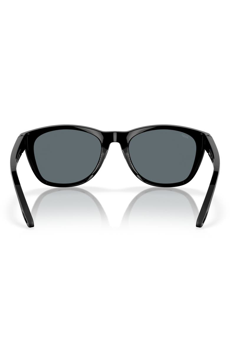 Costa Del Mar 54mm Polarized Mirrored Round Sunglasses, Alternate, color, Black/ Blue Mirror 580P
