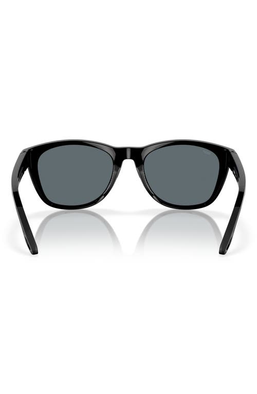 Costa Del Mar 54mm Polarized Mirrored Round Sunglasses In Black/blue Mirror 580p