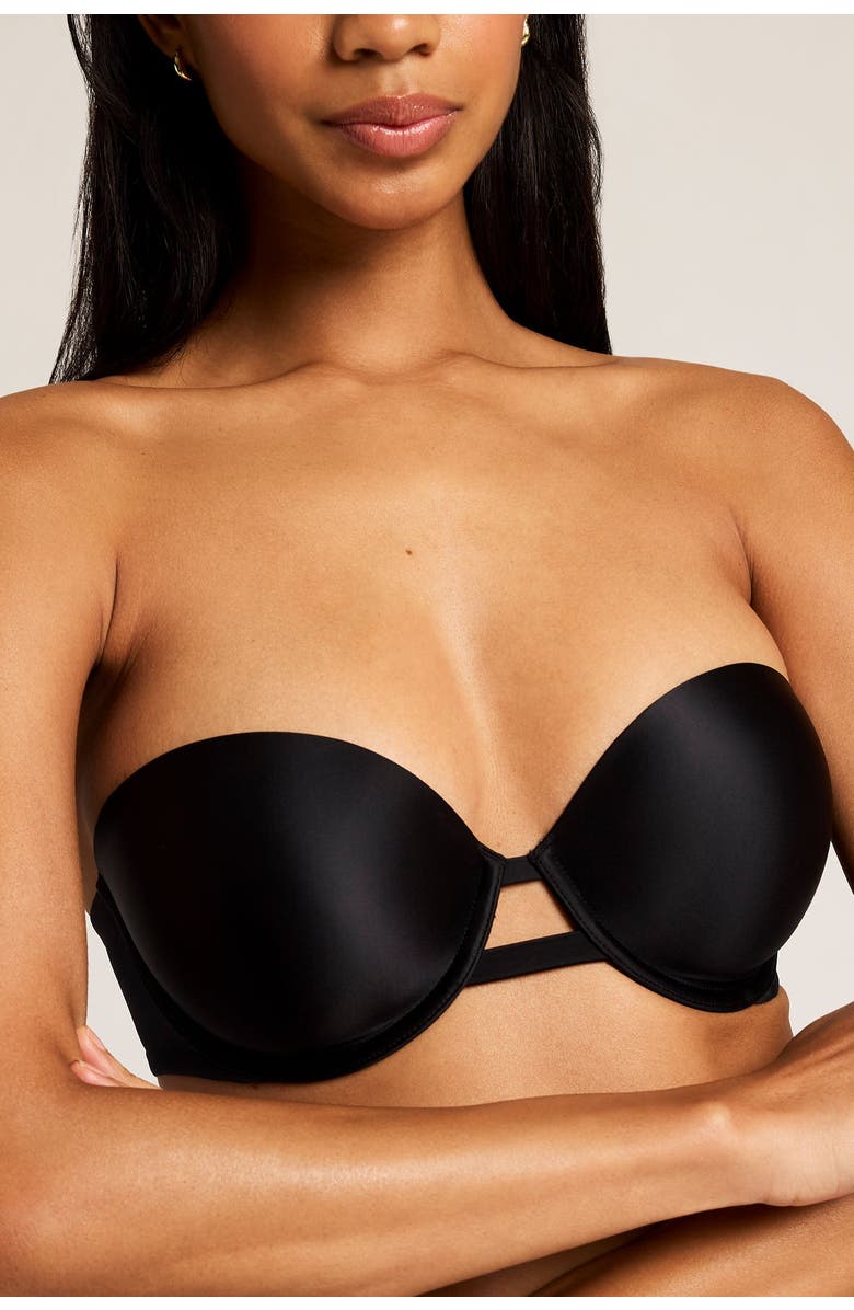 Negative Underwear Glacé Strapless Bra, Main, color, Black