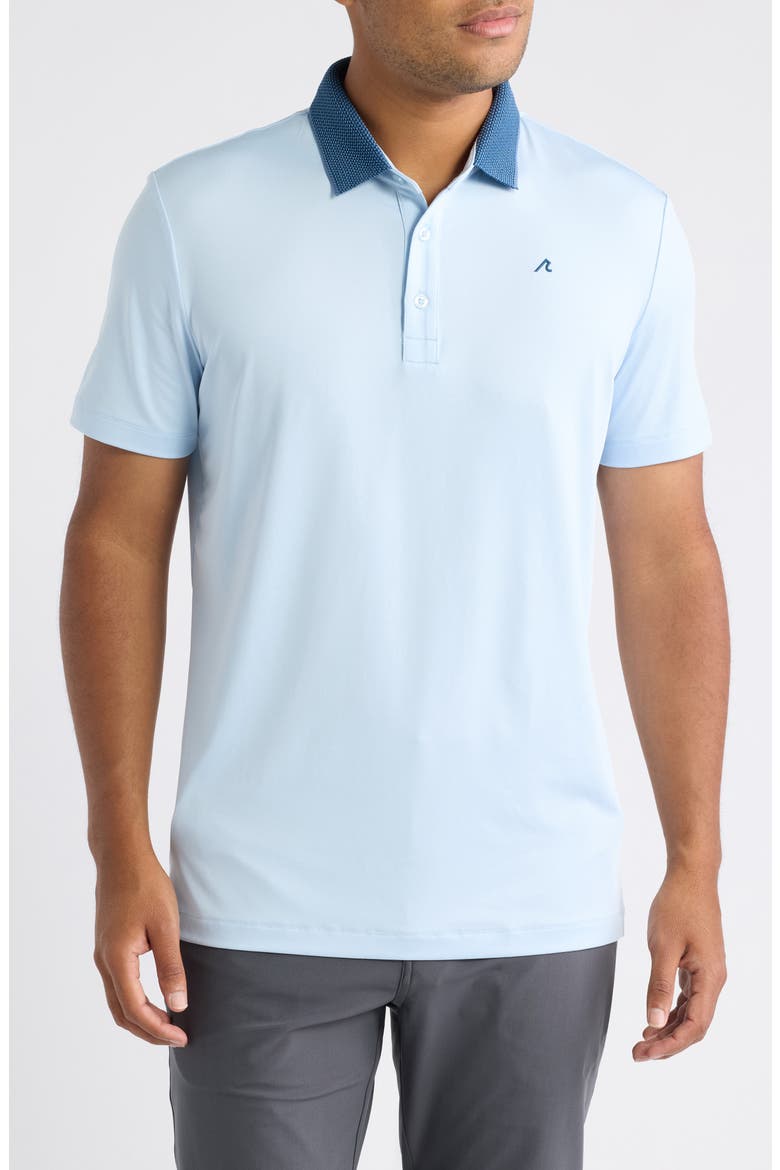 Darby Contrast Collar Performance Golf Polo, Main, color, ARCTIC