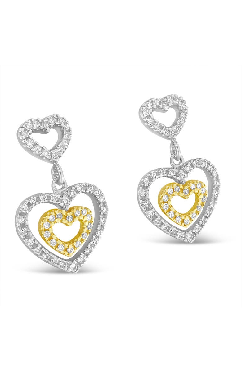 Haus of Brilliance 14K Two Toned 1/2 Ct Round Diamond Earrings, Alternate, color, Yellow