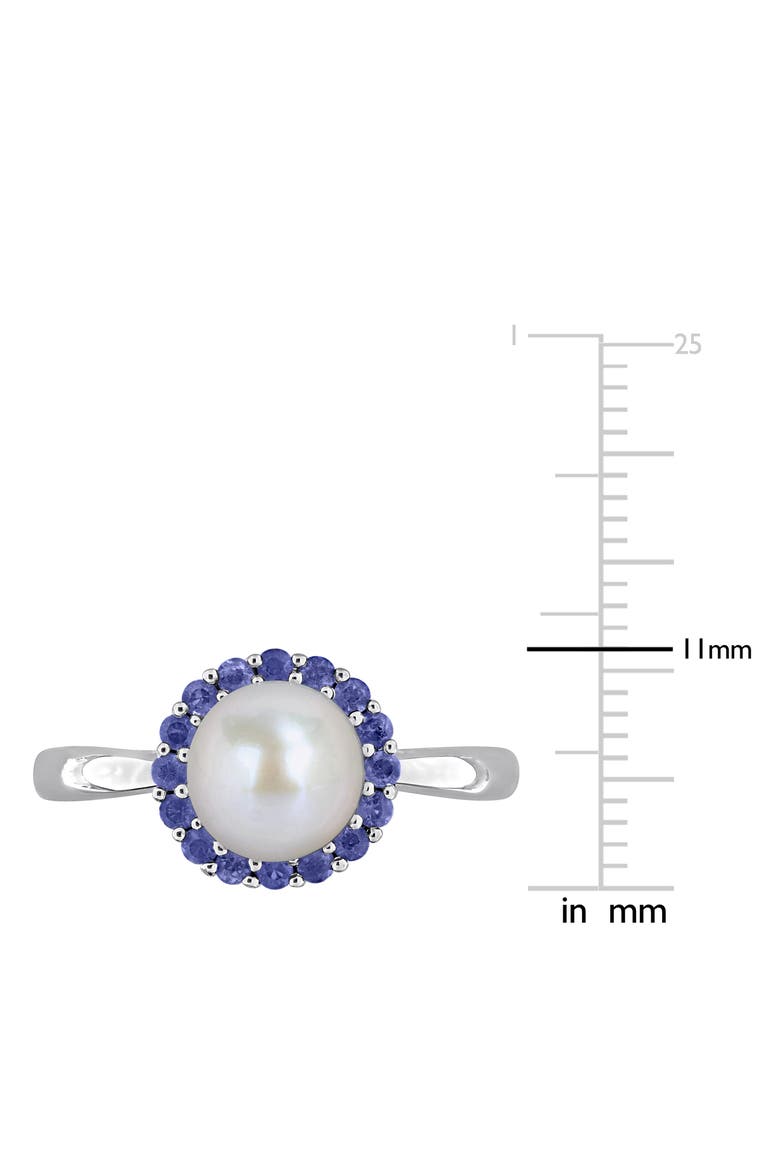 Semiprecious Stone & Cultured Pearl Ring, Alternate, color, BLUE