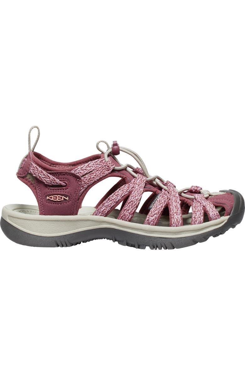 KEEN 'Whisper' Water Friendly Sport Sandal, Alternate, color, Rose Brown/Peach Par