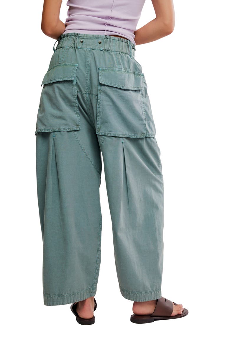 Free People Costa Straight Leg Harem Pants, Alternate, color, Stormy Sea