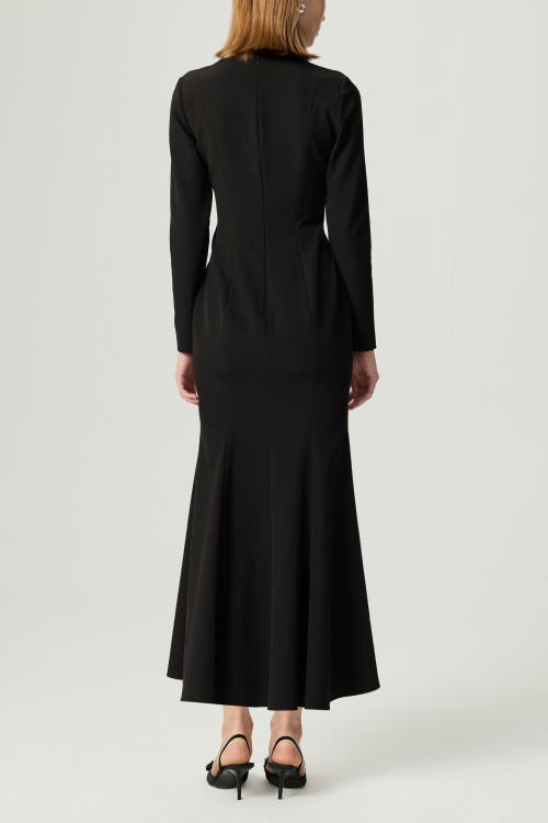 Nocturne Bow Detail Mermaid Maxi Dress In Black