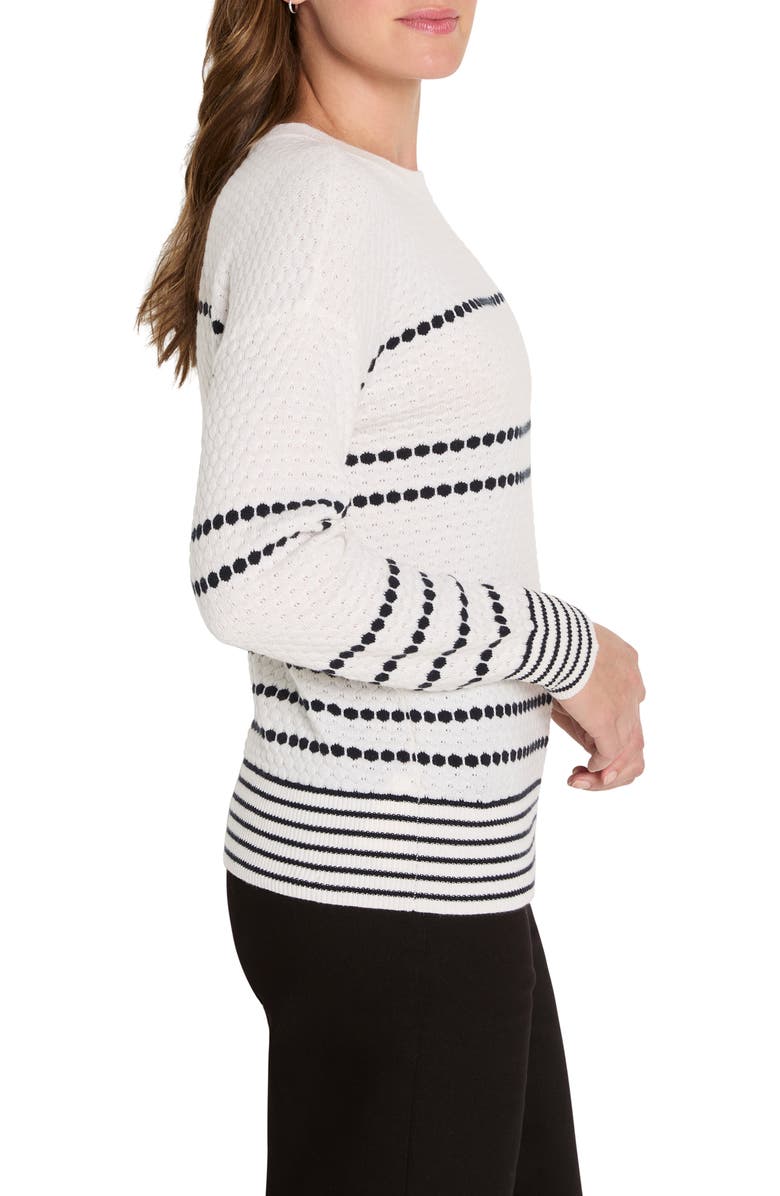 NIC+ZOE Circle Cotton & Cashmere Blend Sweater, Alternate, color, Cream Multi