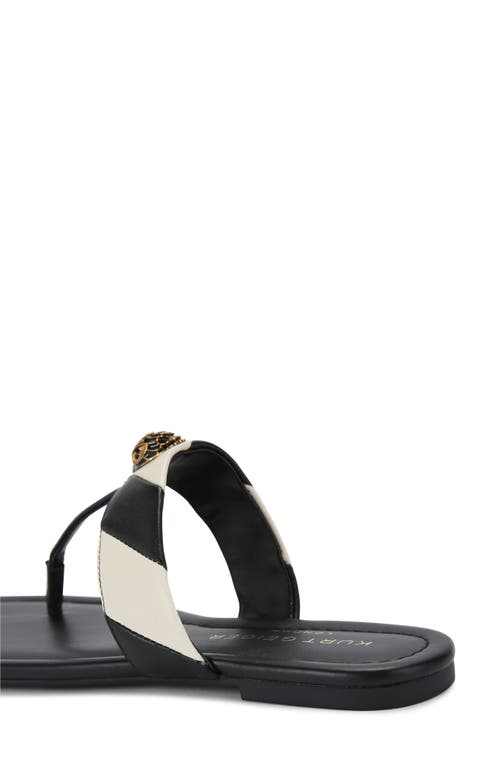 Kurt Geiger London Kensington T-strap Flip Flop In Black