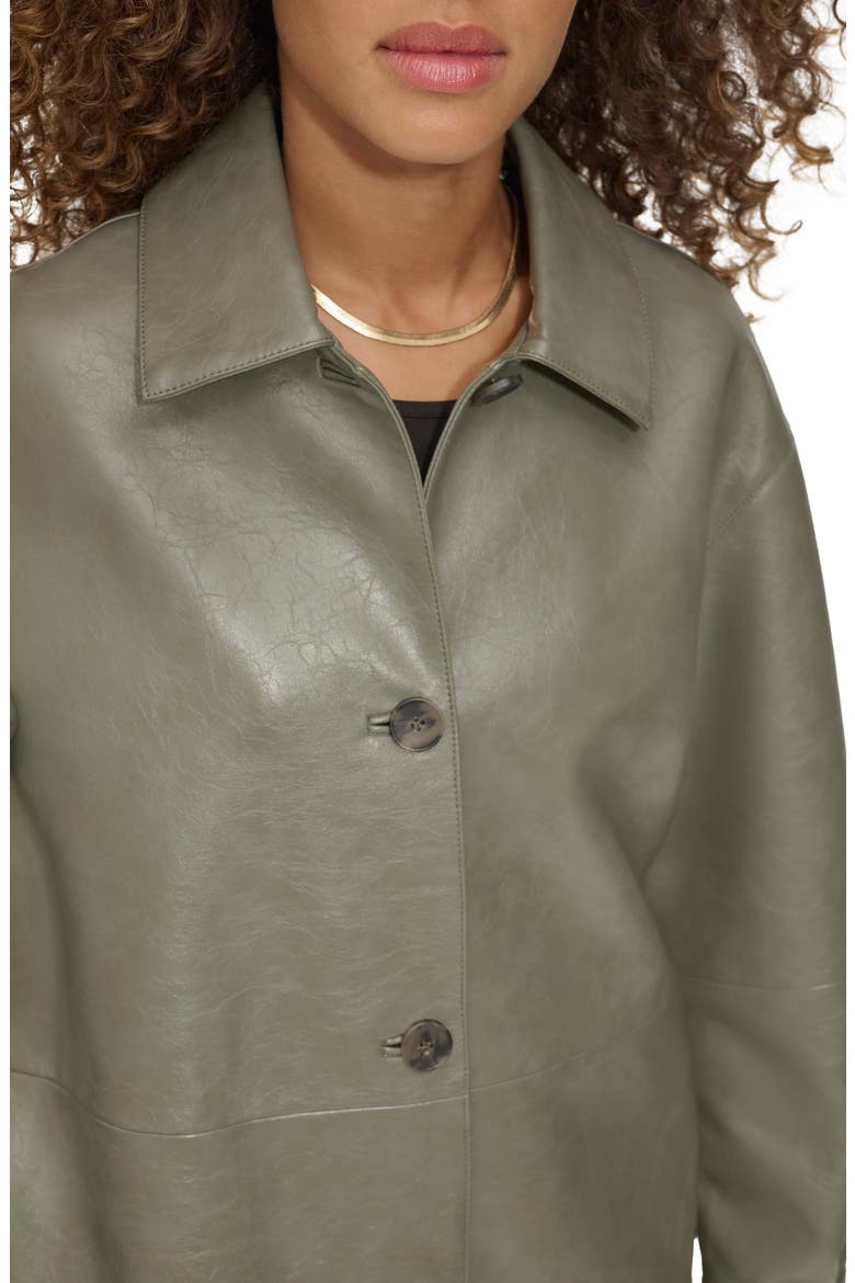 Oversize Faux Leather Relaxed Jacket, Alternate, color, SAGE