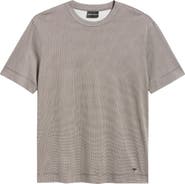 Emporio Armani Micropattern Lyocell & Cotton T-Shirt