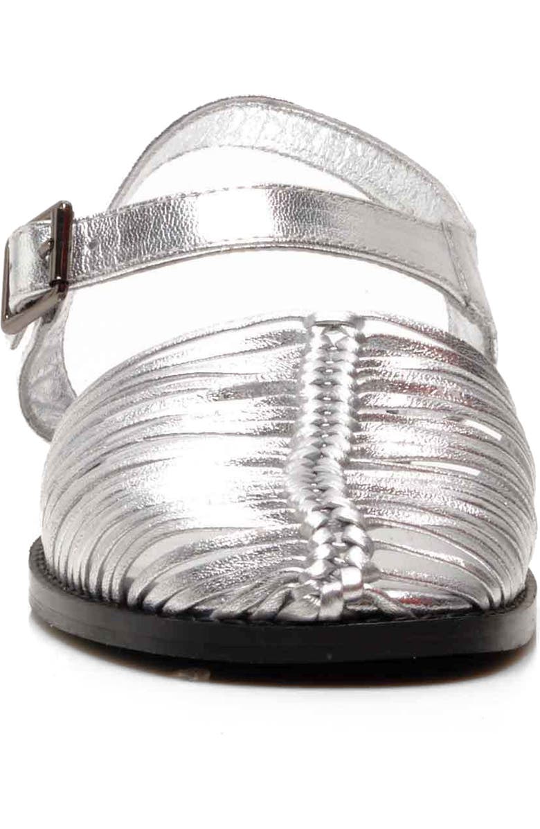 Free People Frankie Fisherman Sandal, Alternate, color, Chrome Metallic