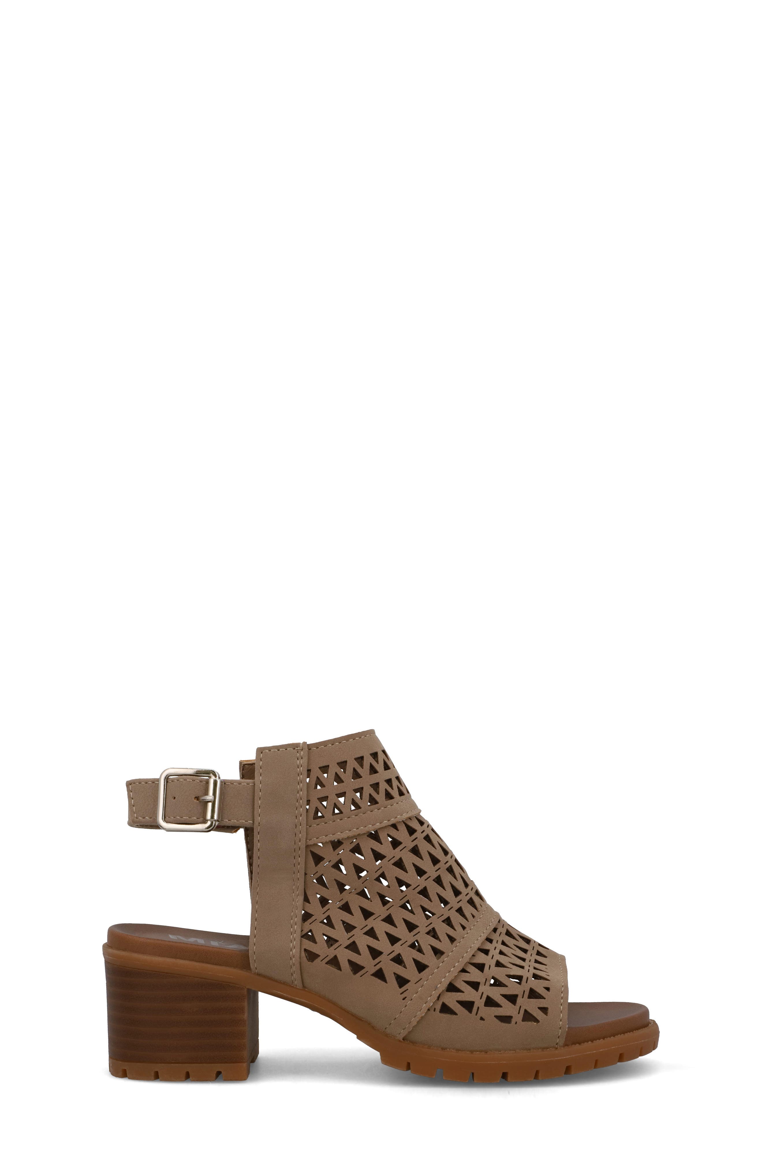 MIA Kids' Mollee Block Heel Sandal, Alternate, color, Stone