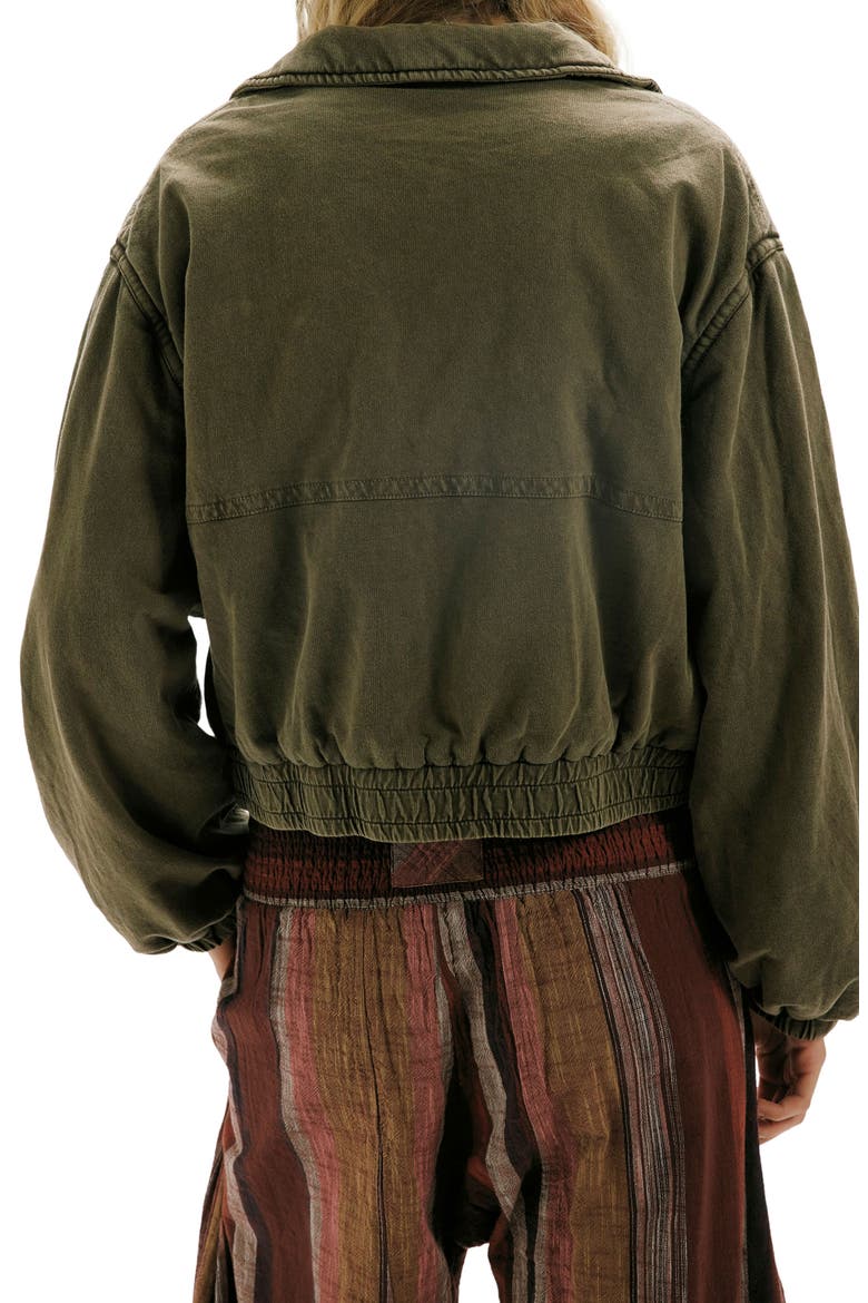 Birdie Washed Jacket, Alternate, color, OLIVE GREEN