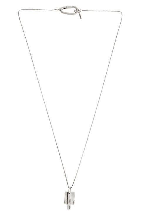 Leor Dog Tag Pendant Necklace