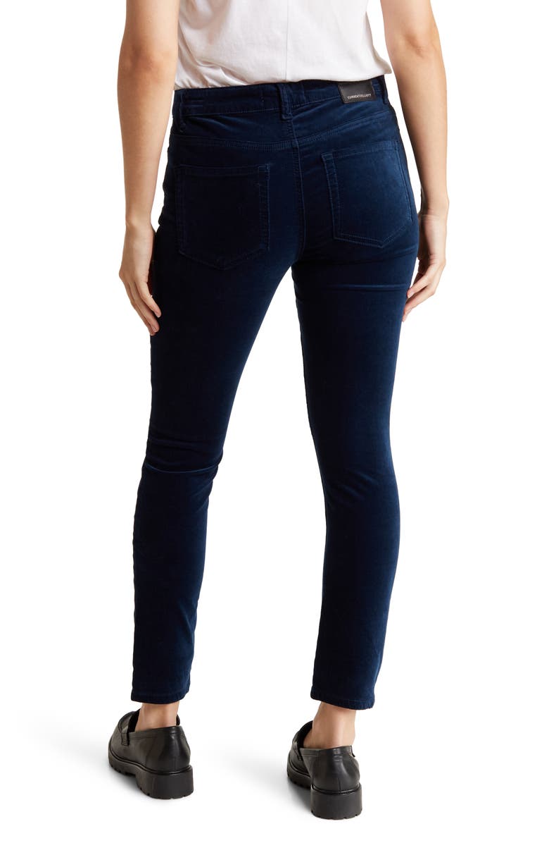 Current/Elliott The Stiletto Skinny Velvet Pants, Alternate, color,