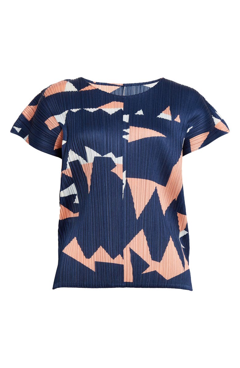 Pleats Please Issey Miyake Lucid Print Pleated Top, Alternate, color, 