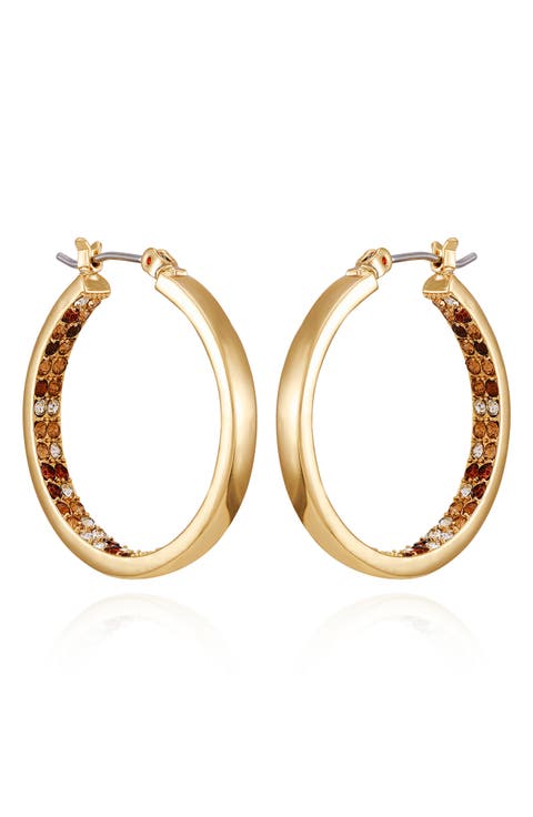 Inside Out Crystal Pavé Hoop Earrings