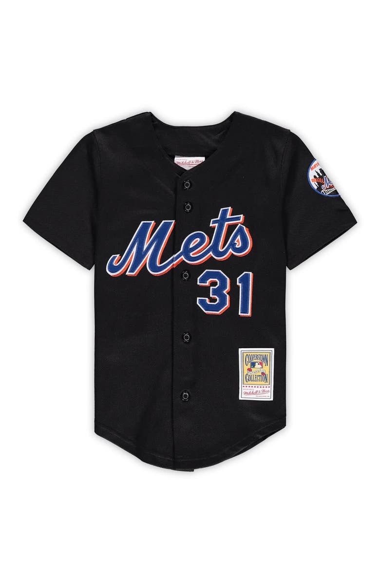 Mitchell & Ness Preschool & Toddler Mitchell & Ness Mike Piazza Black New York Mets Cooperstown Collection Mesh Jersey, Alternate, color, Black