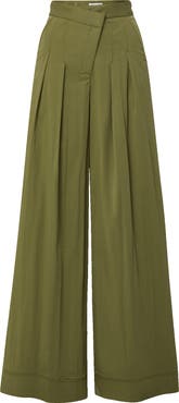 Veronica Beard Heron Pleated Wide Leg Pants