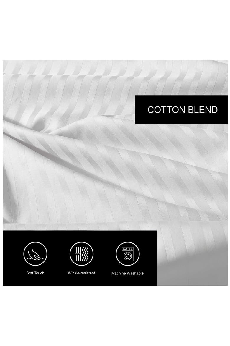 Dobby Stripe Cotton Sheet Set, Alternate, color, LIGHT PASTEL GREY