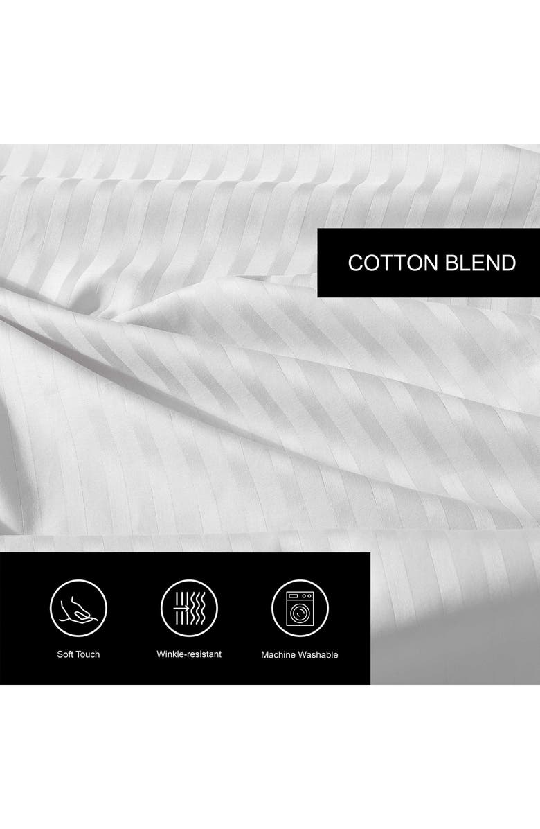 Vera Wang Dobby Stripe Cotton Sheet Set, Alternate, color, Light Pastel Grey