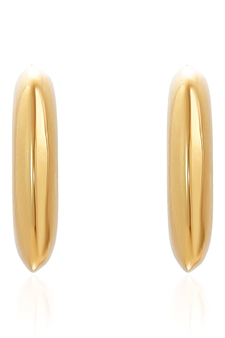 Half Moon Hoop Earrings, Alternate, color, GOLD
