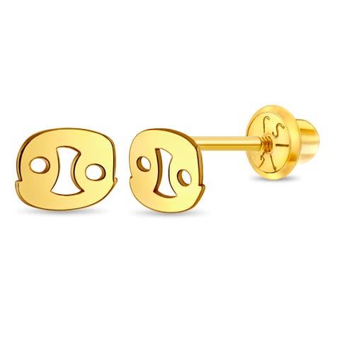 14k Dainty Zodiac Sign Earrings