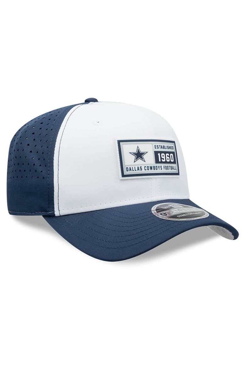 Men's New Era White/Navy Dallas Cowboys Established Patch 9SEVENTY Adjustable Hat, Alternate, color, White