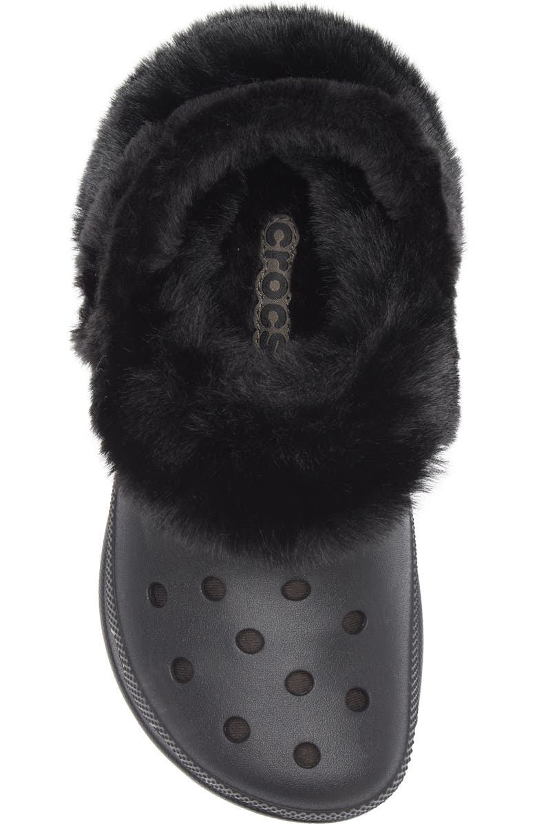 CROCS Bae Fleece Lined Platform Clog, Alternate, color, Black