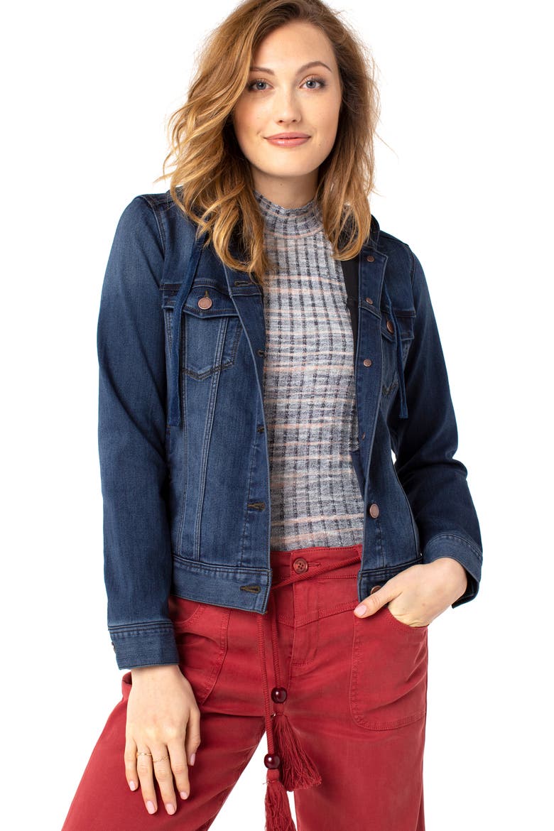 Liverpool Hooded Denim Jacket, Alternate, color, SANDERS