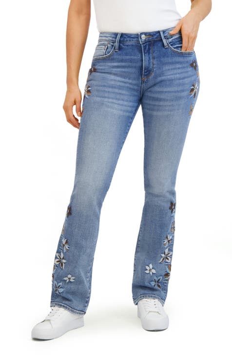 Kelly Floral Embroidered Bootcut Jeans