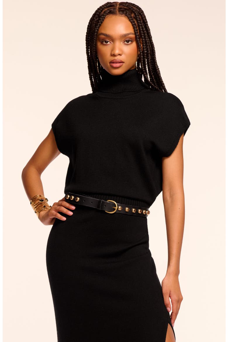 black turtleneck sweater dress Black Sweater Dress with Embellishments Medium