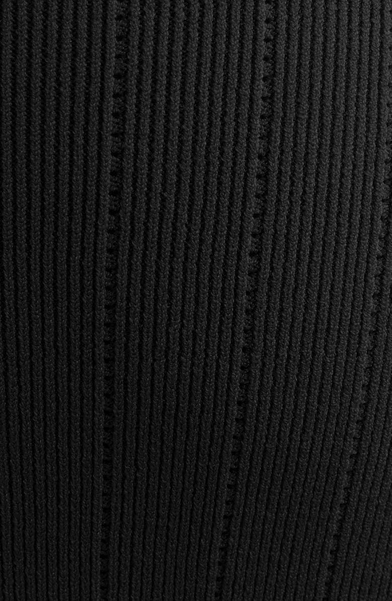 Balmain Button Detail Rib Sweater Skirt, Alternate, color, 