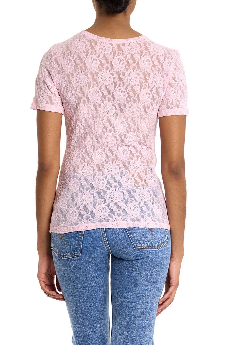 Hanky Panky Signature Lace Long Sleeve Top, Alternate, color, Bliss Pink