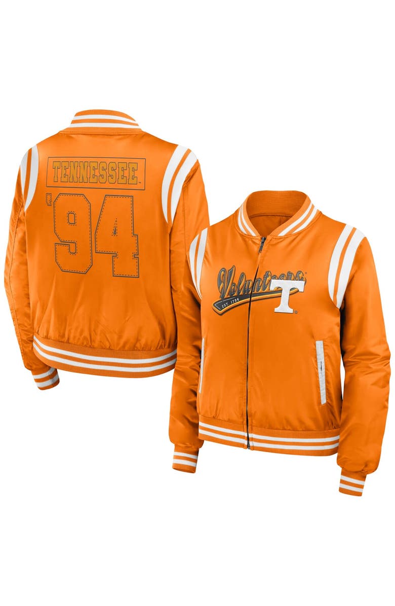WEAR by Erin Andrews Women's WEAR by Erin Andrews Tennessee Orange Tennessee Volunteers Football Bomber Full-Zip Jacket, Alternate, color, 