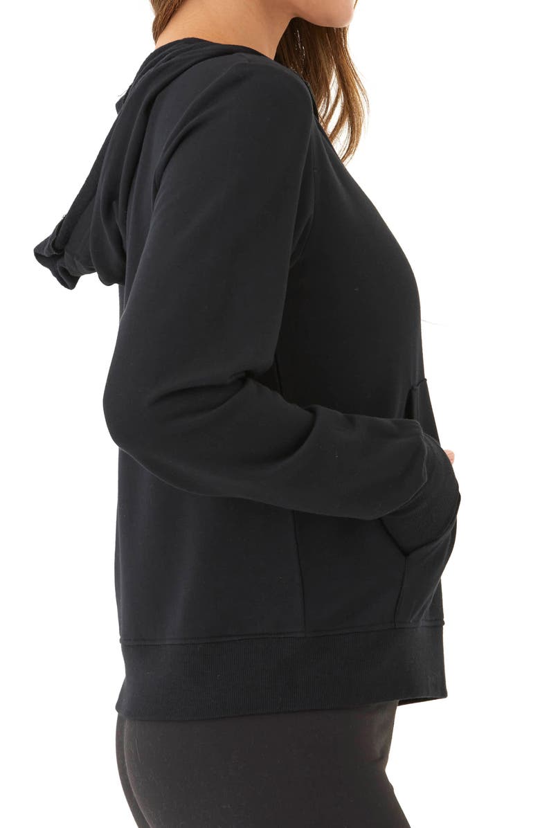 Threads 4 Thought Natia Feather Fleece Quarter Zip Hoodie, Alternate, color, 