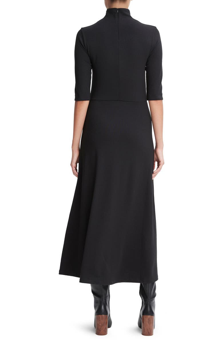 Vince Turtleneck A-Line Maxi Dress, Alternate, color, Black