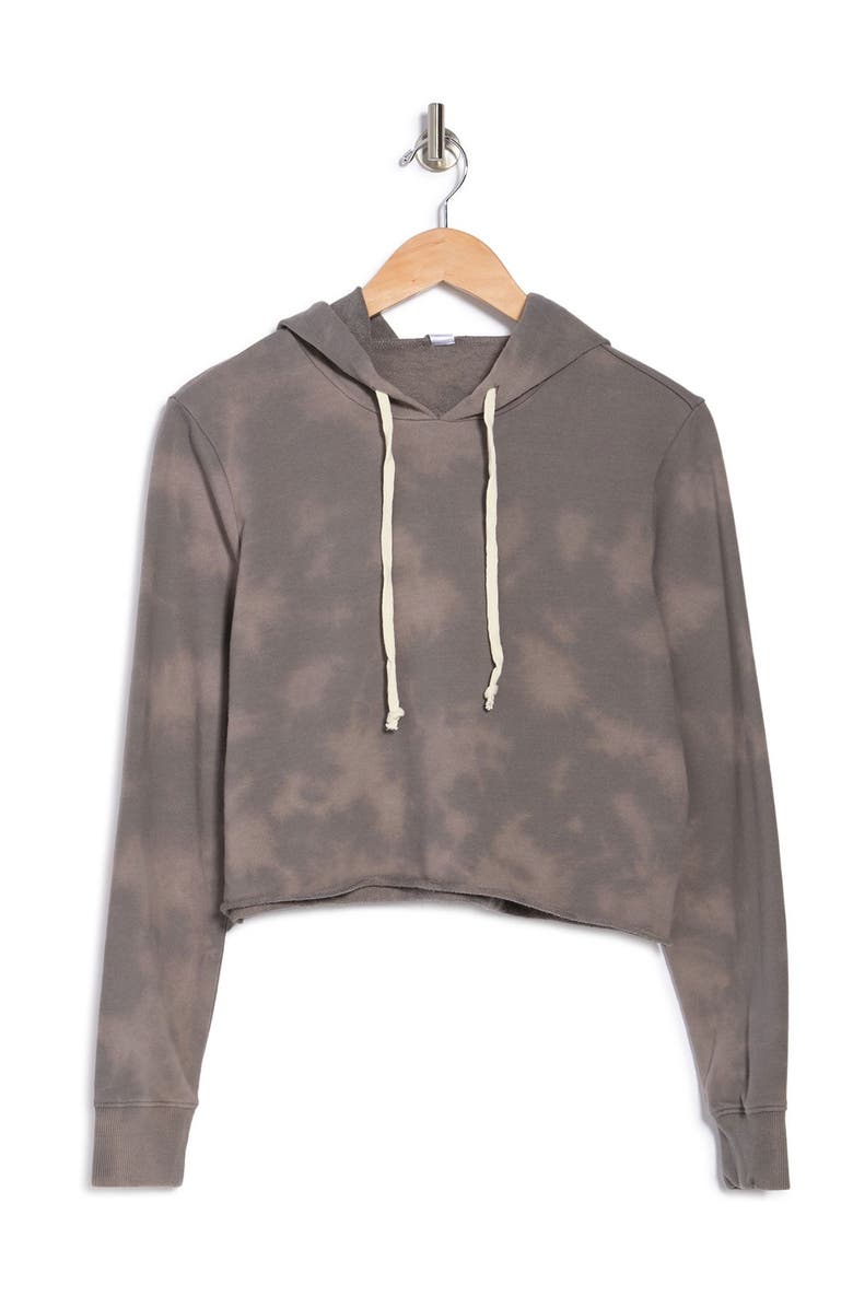 Alternative Cropped Raw Edge Hoodie, Alternate, color, 