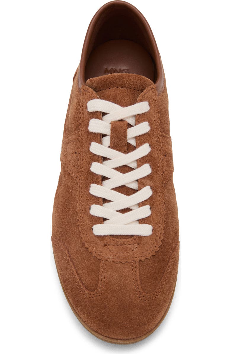 MANGO Suede Sneaker, Alternate, color, Medium Brown