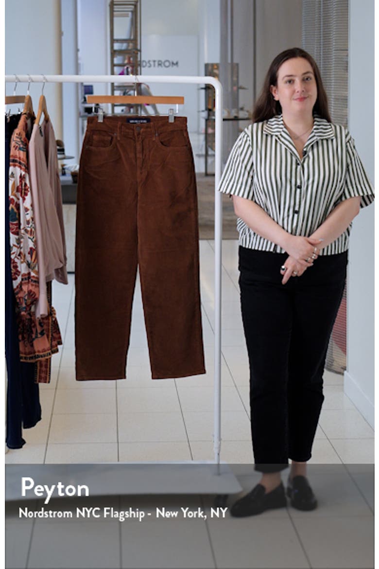 Crosbie High Waist Wide Straight Leg Corduroy Pants video