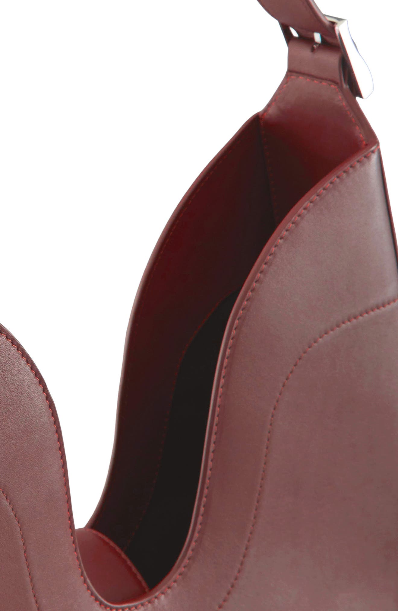 Melina Nappa Leather Shoulder Bag, Alternate, color, BRICK