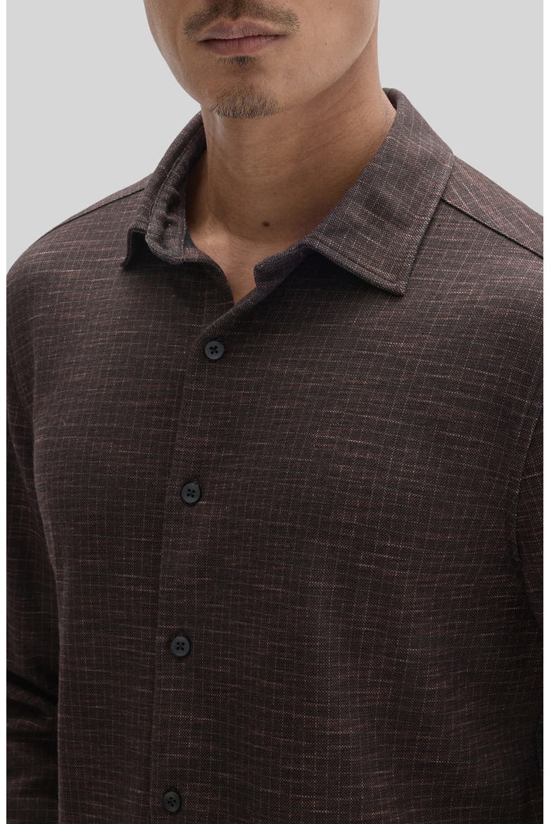 Howel Long Sleeve Knit Shirt, Alternate, color, RUSTY BROWN